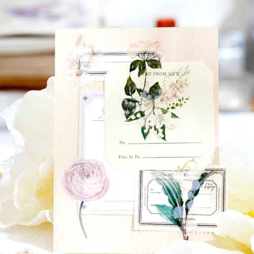 100 Pcs Autumn Flower Stickers for Scrapbooking Junk Journal Card Making CollageNotebook Diary Planner Letter Envelope Water Bottle Phone Case Craft Decoration (Autumn)