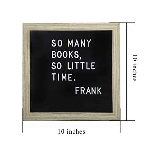 C CRYSTAL LEMON Black Felt Letter Board 10x10in ? Includes 336 Letters, Symbols & Emojis ? Changeable Word for Home, Office, Baby Showers & Events
