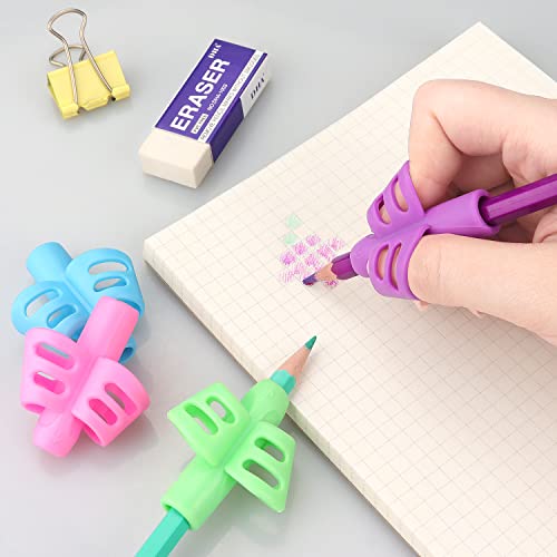 Bribobo 12 Pack Silicone Pencil Grips for Kids Handwriting, Ergonomic Pen Holders