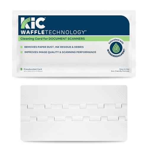 KICTeam - Waffletechnology¢ç Cleaning Cards for Desktop & Mobile Document Scanners (15 Cards) - Presaturated with WonderSolvent - Made in USA