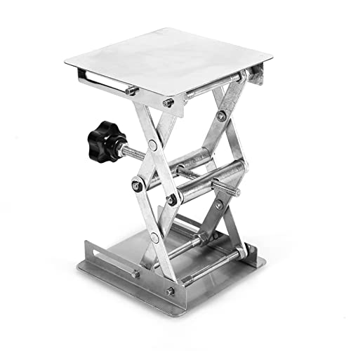 Stainless Steel Lab Lifting Stand 4x4, Height Adjustable 45-160mm for Physical, Chemical & Biological Experiments