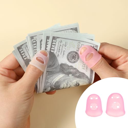 Rubber Finger Tips Protectors 30 Pcs Anti-Slip Silicone Covers for Crafts & Sewing