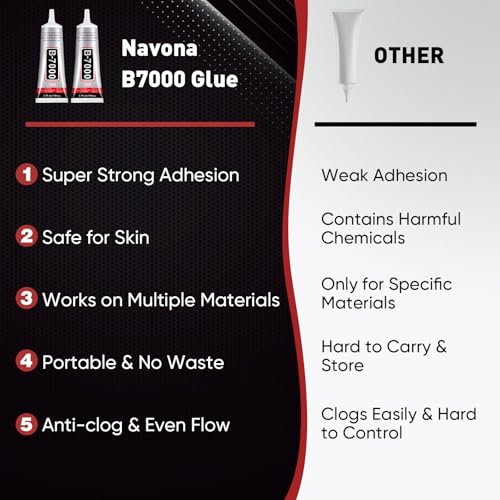 Navona 4 Pack 110ml B7000 Clear Rhinestone Glue for Jewelry Making & Crafts (Variation: THIS LISTING 4)