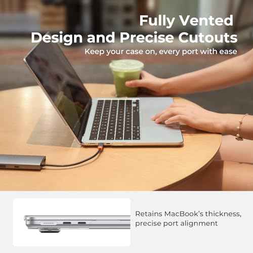 EooCoo Case Compatible with MacBook Air 13 inch M4 2025 2024 2023 2022 M3 M2 A3240 A3113 A2681, Clear Air 13.6" Laptop Hard Shell Case + Keyboard Skin Cover + Screen Protector, Crystal Clear