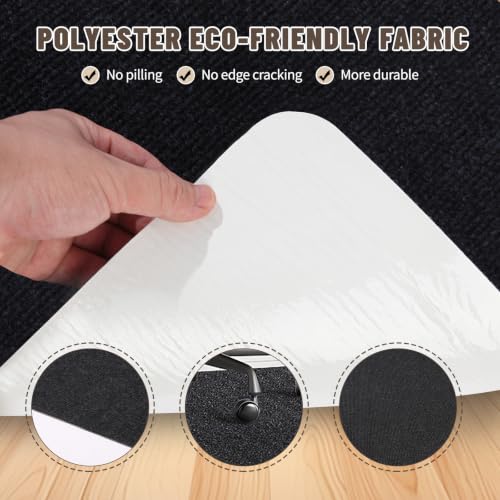 Riveroy 48x36in Office Chair Mat for Hardwood Floors, Non-Slip Easy-Clean Black