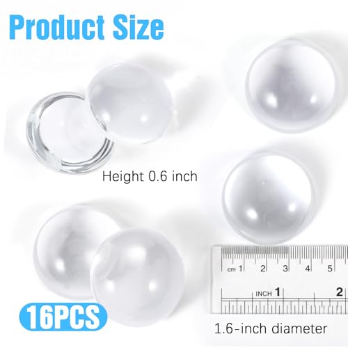 16 Pcs Crystal Dome Magnifying Paperweights for Reading Home & Office Decor