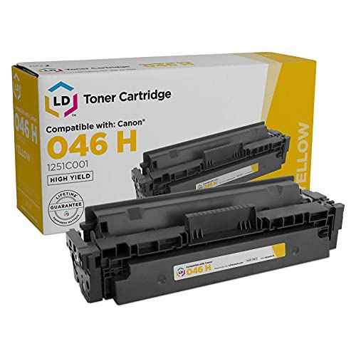 LD Products Compatible Toner Cartridge Replacement for Canon 046H 1251C001 High Yield (Single Yellow) Compatible with Canon Color imageCLASS LBP654Cdw MF735Cdw LBP654Cfw MF731Cdw MF733Cdw