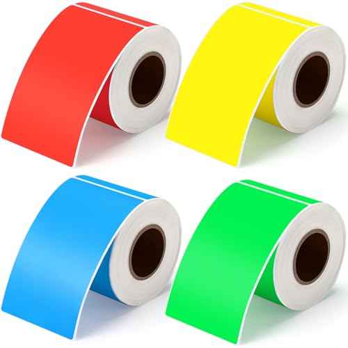 Marspark 1000 Pieces Colored Labels Stickers 3 x 5 Inch Coding Labels Rectangular Colored Sticker Adhesive Color Label Sticker Tags for Inventory Organize, File Classification, Moving Box(Multicolor)