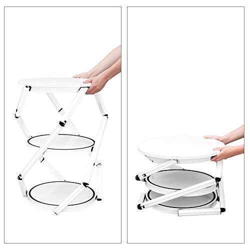Vispronet Portable Display Case Set ? Includes 2 Stackable Showcase Counters with Collapsible Twist Designs, 16 Transparent Plastic Panels, and 2 Storage Bags