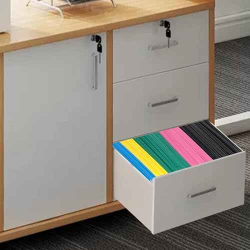 Heavy Duty Steel Hanging File Frame,Letter Size Hanging File Folder Frame,Adjustable Length 11" to 18",2 Packs(Without Folders)
