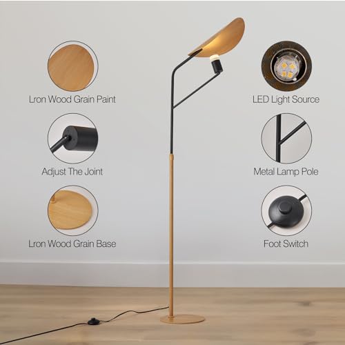 Floor Lamp for Living Room, LED Modern Simple Standing lamp, 63.5-66.5 inches Free Height, Warm Light, Minimalist high lamp, Suitable for Bedroom, Living Room, Office, Children's Room.