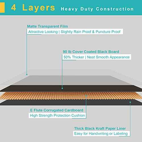 Mcfleet 9x6x4¡± Black Shipping Boxes - 24 Pack Corrugated Cardboard Mailing Box Packaging for Small Business - Tab Locking Literature Mailer Flat Empty Gift Packing Supplies