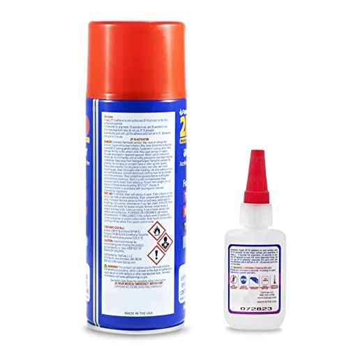 FastCap CA Super Glue - 2P-10 Thin Viscosity (2.25oz) & Activator (10oz)?Perfect for Micro Fractures Hairline Cracks-Quick Bonding, Durable, Versatile-Industrial Adhesive Professional DIY, Clear