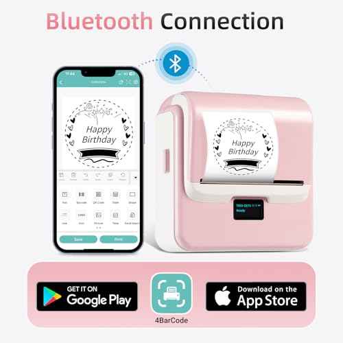 ORGSTA Label Maker Machine with Tape, T003 Thermal Label Maker, 2 Inch Bluetooth Label Printer Compatible with Phone & PC, Sticker Printer Barcode Thermal Maker for Small Business, Home, School