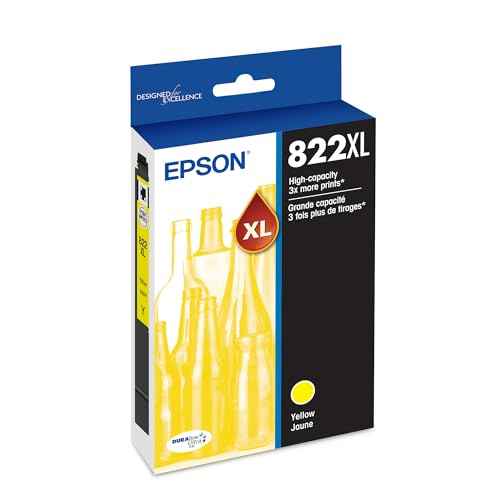 EPSON 822 DURABrite Ultra Ink High Capacity Yellow Cartridge (T822XL420-S) Works with WorkForce Pro WF-3820, WF-3823, WF-4820, WF-4830, WF-4833, WF-4834