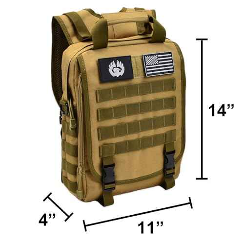 TORCH MOLLE Urban Commuter Backpack Laptop Bag Rucksack for Hiking Cycling Crossfit Light Rucking EDC Gear V2 (Desert)