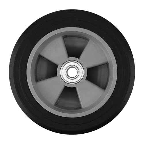 4 PCS 8 Inch Solid Rubber Tires, Hand Truck Dolly Wheels, Solid Rubber Replacement Tire for Hand Push Tool Car