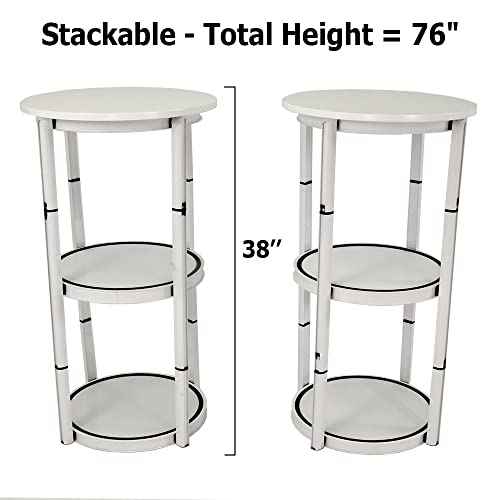 Vispronet Portable Display Case Set ? Includes 2 Stackable Showcase Counters with Collapsible Twist Designs, 16 Transparent Plastic Panels, and 2 Storage Bags