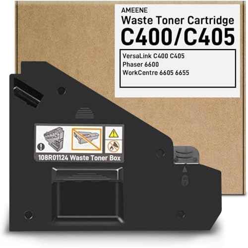 C400/C405 Waste Toner Cartridge 1 Pack: 108R01124 Waste Cartridge Replacement for Xerox VersaLink C400 C405 Phaser 6600 WorkCentre 6605 6605N 6605DN 6655 Printer