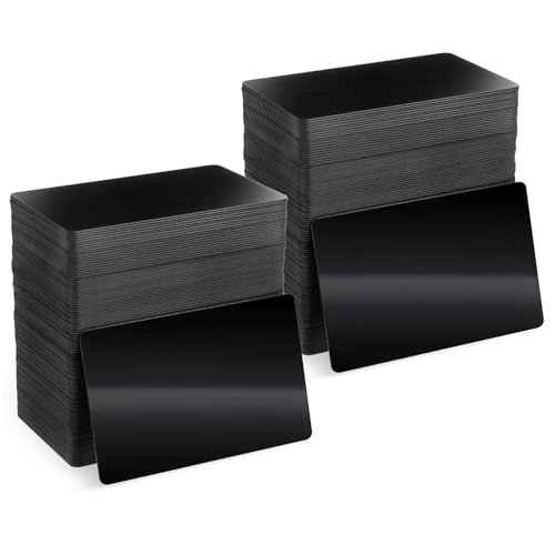 200 Pcs NFC Card Rewritable NTAG 215 Blank PVC Cards Programmable NFC Business Black Card Chip Byte Tag Work with All App Plastic ID Tags for ID Badge Credit Cards Identification