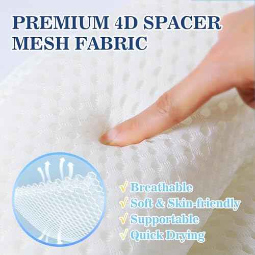 Portable 3D Breathable Seat Cushion ? Foldable, Soft & Lightweight for Airplane Travel Stadium Cushion
