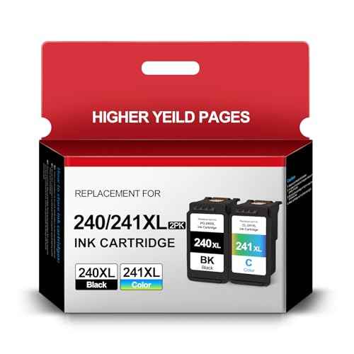 240XL 241XL Combo Pack Replacement for CanonPG-240XL CL-241XL Ink Cartridges for Canon PIXMA MG3620 MG3600 TS5120 MX472 Printer (1 Black,1 Color)