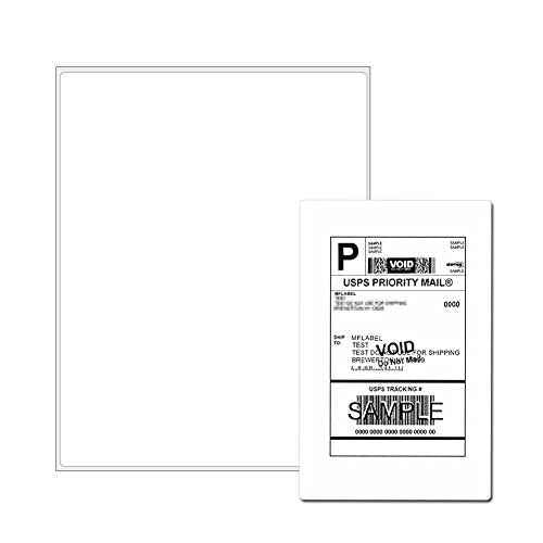 Full Sheet Address Shipping Labels - 8-1/2" x 11" - 500 Labels