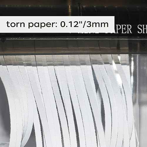 JIKIOU Mini Hand Shredder Portable Paper Shredder Manual Shredder Documents Paper Cutting Tool Home Office Desktop Stationery Black