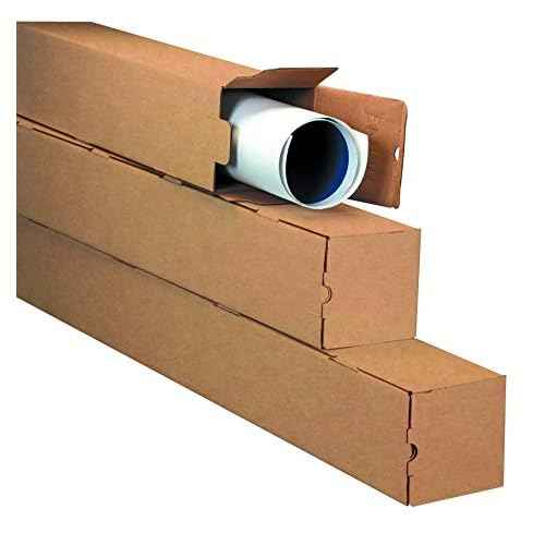 Partners Brand PM3325K Square Mailing Tubes, 3" Width, 3" Height, 25" Length, Kraft (Pack of 25)