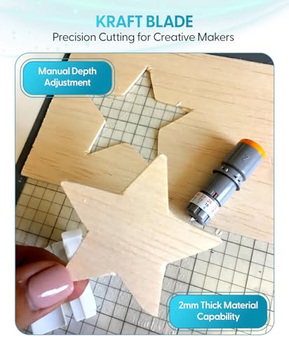 Silhouette 3mm Kraft Blade Type C for Cameo 4 - Cuts Thick Materials, 2 Pack