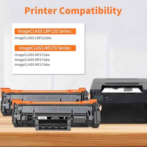 071H 071 Black Toner Cartridge with Chip Replacement for Canon 071 071H Toner Cartridge Compatible with ImageCLASS LBP122dw LBP122 LBP120 MF270 MF273dw MF275dw Printers (Black, 2 Pack)