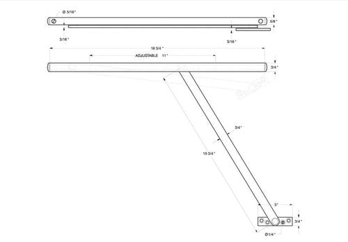 Deltana Dcsm10u19 Overhead Door Holder, Black