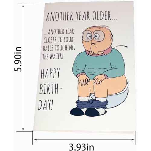 Funny Birthday Card for Men ? for him | Great Happy Bday Gift for Boyfriend, Husband, Brother, Dad, Best Friend, Son | 30th 40th 50th 60th 70th - Rude Joke Old Man Gag Humor Greeting Cards