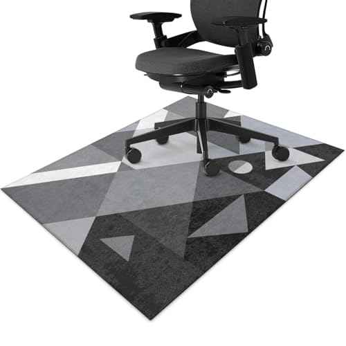 Office Chair Mat for Hardwood & Tile Floor 36"x48",Modern Boho Modern Computer Chair Mat for Rolling Chairs Carpet,Geometric Under Desk Non Slip Gaming Rug, Low-Pile Rubber Backing Large Protector Mat