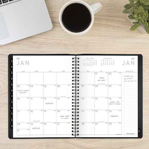AT-A-GLANCE 2026 Planner, Weekly & Monthly, 7" x 8.75", Medium, Contemporary Lite, Black (70545X0526)
