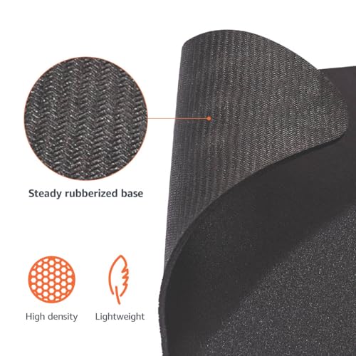 Amazon Basics Square Cloth Mouse Pad with Rubberized Base 12.4 x 10.6 Inches - Black, Variation: 10.6L x 12.4W inches