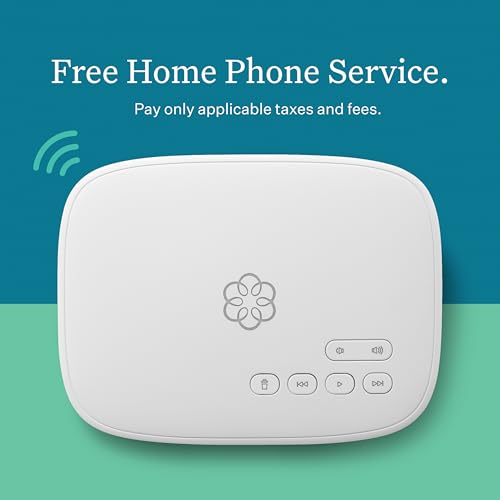 Ooma Telo Air VoIP Home Phone Service with HD3 Handset - White