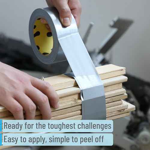 Bates- Duct Tape Heavy Duty, 2 Inch x 90 ft, Silver, Waterproof Tape for Outdoor Use, Easy Tear, Weather Resistant