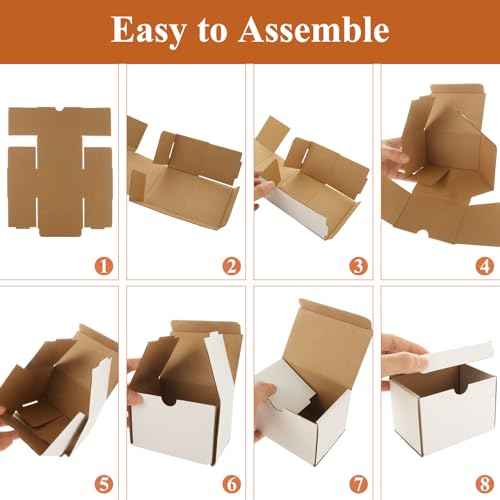 100 PCS Small Boxes for Shipping 4x3x3 Shipping Boxes for Business White Cardboard Boxes Small Mailing Box White Packing Box for Packing, Moving and Storage