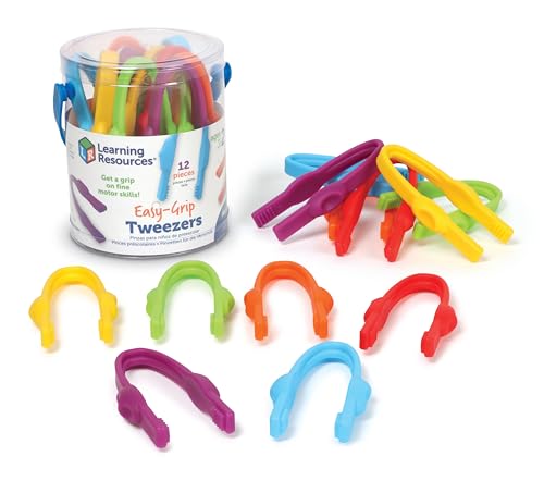 Learning Resources Easy-Grip Tweezers Classroom Set for Fine Motor Skills Development