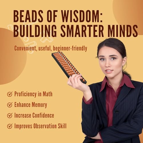 Flexzion 11-inch Japanese Soroban Abacus for Math Learning & Teaching