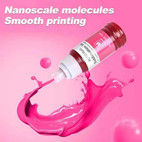 552 Sublimation Ink Refill Bottles use for Eoctank ET-8550, Ecotank ET-8500£¨BK PBK C M Y GY, 600ml£©