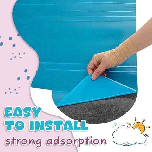 Zonon Magnet Wall Decal for Kids 39.3" x 21.6" Cloud Magnetic Whiteboard Contact Paper Adhesive Dry Erase White Board Sticker Peel and Stick Wallpaper Roll Learning for Playroom School Home(White)