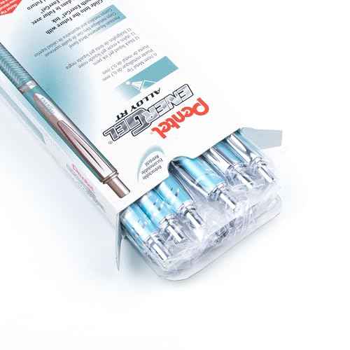 Pentel 0.7 mm Tip EnerGel Sterling Black Ink Pen - Baby Blue (Pack of 12)