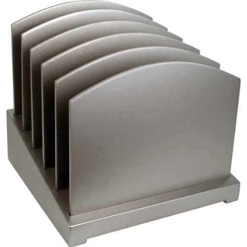 Victor Silver File Organizer - Wood Desk Organizer
