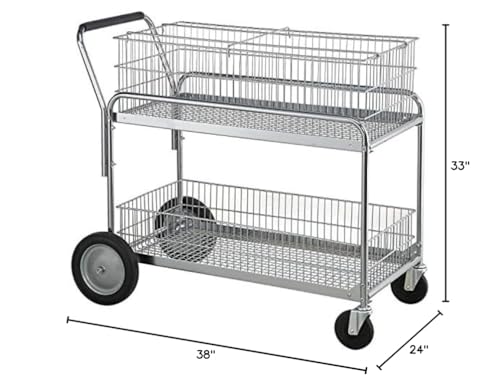 Global Industrial Standard Mail/Office File Cart, 200 Lb. Capacity