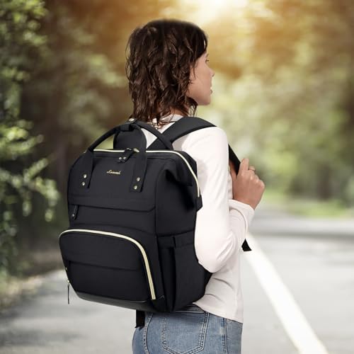 LOVEVOOK Laptop Backpack for Women, 15.6 Inch Work Business Backpacks Purse With Large Capacity, Waterproof Nurse Bag College Bookbag for School, Waterproof Casual Daypack for Travel