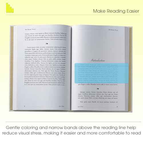 Guided Reading Highlight Strips, 14-Pack Overlays with Line in 7 Colors, Bookmark Reading Tracking Rulers for Dyslexia, ADHD, Visual Stress Relief