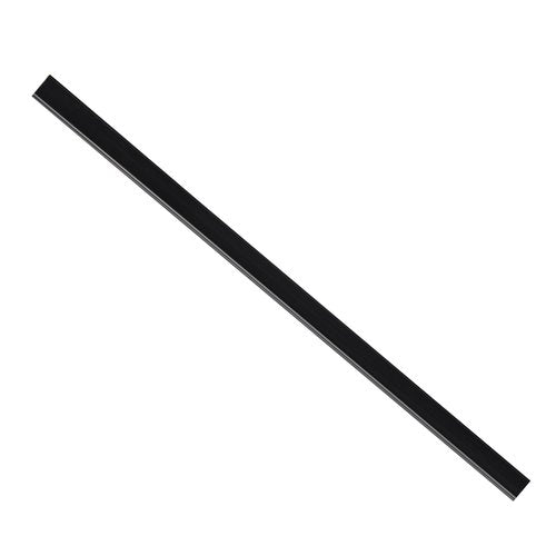 Pro Painter 50 Pack Self Adhesive 1.25'H Shelf Strip Price Tag Holder for Plastic, Metal and Wood Gondola Shelf, Clear Plastic Front/Black Back Sign Holder