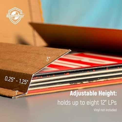Vinyl Record Shipping Boxes with Fragile Stickers, LP Mailers 12 inch, Vinyl Record Mailer Hold 1-8 Records, LP Shipping Box 10-Pack, Record Album Mailers.